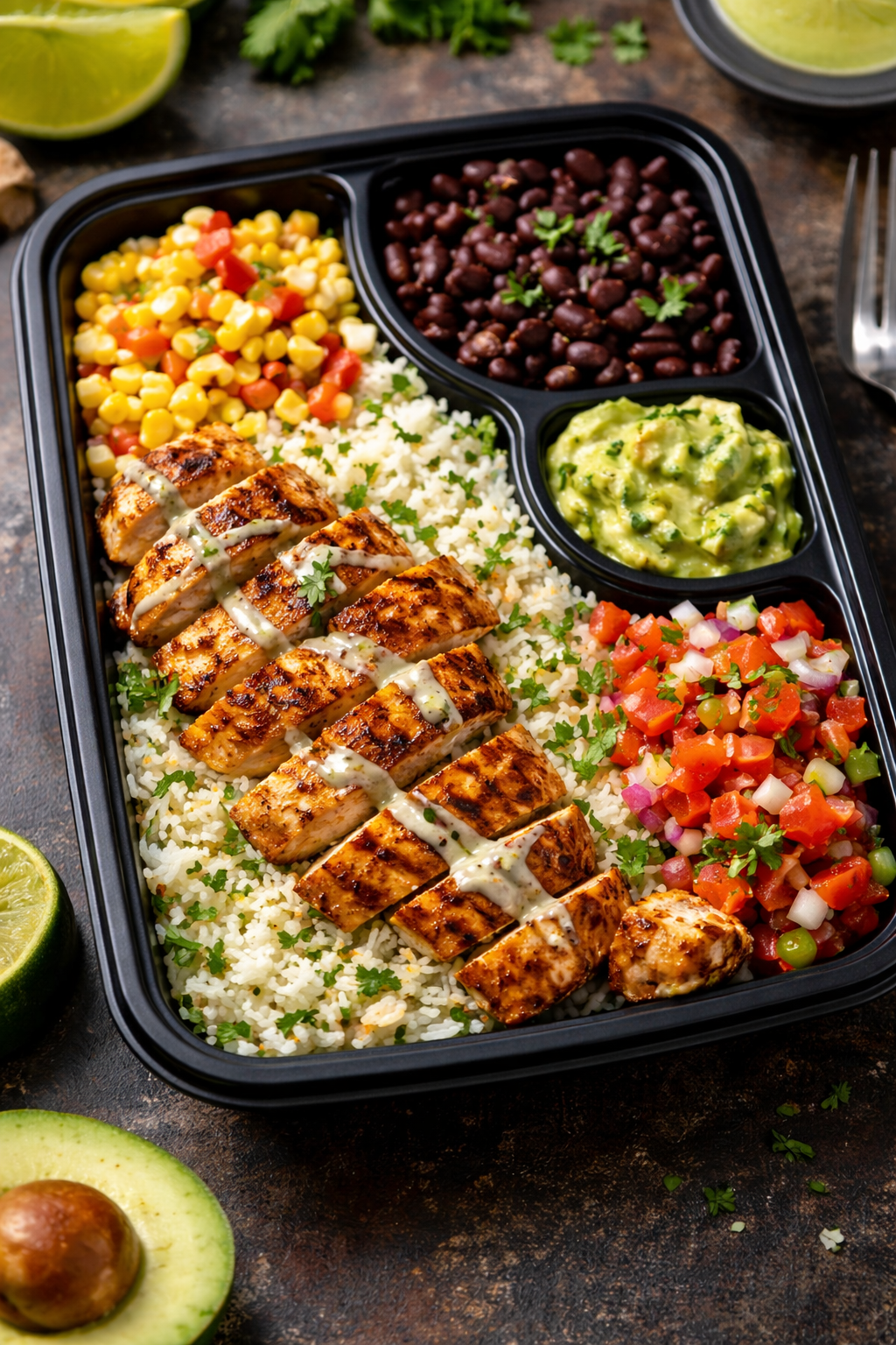 Grilled chicken K’potle style bowl