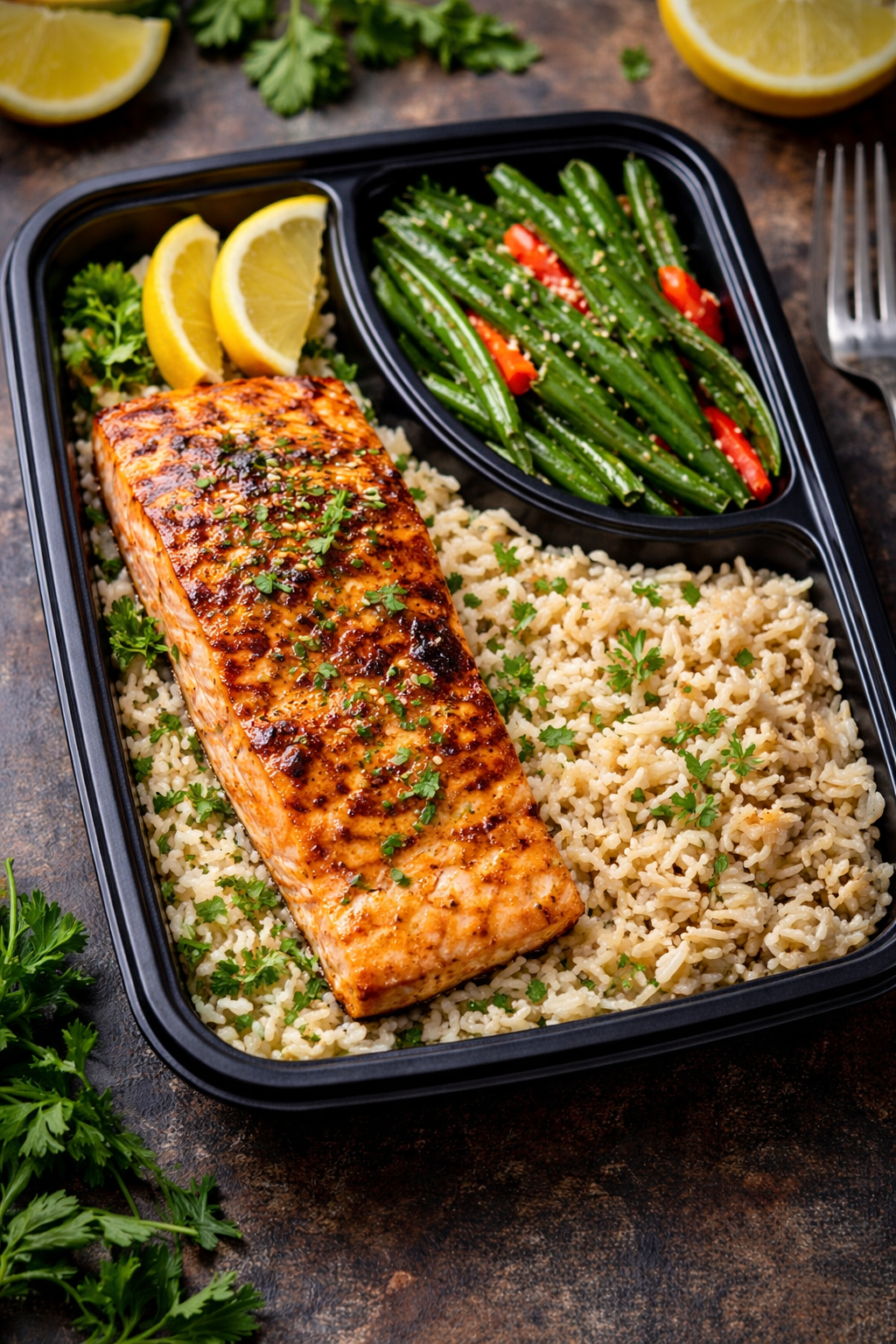 Lemon Herb Grilled Salmon Plate