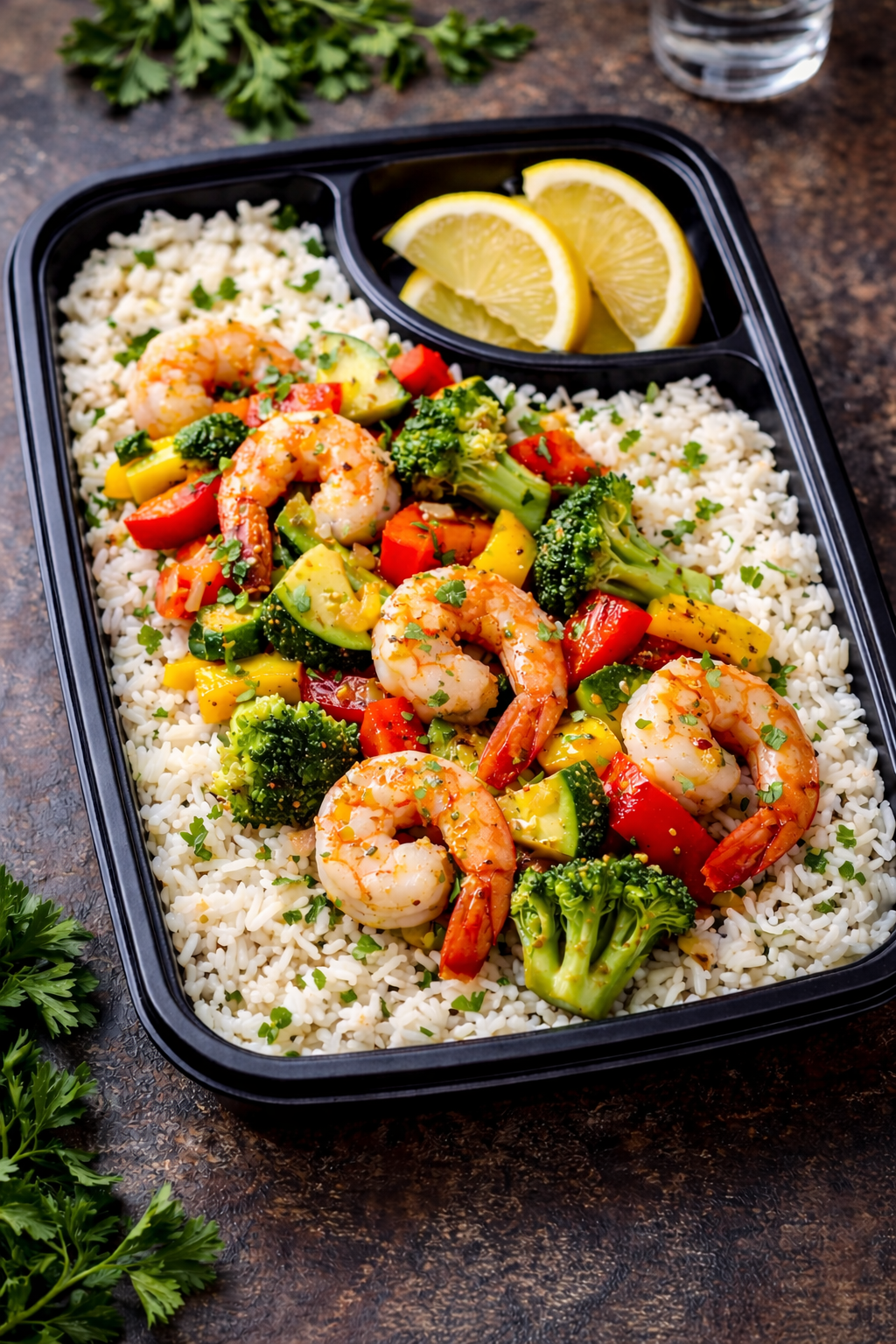 Citrus Garlic Shrimp Bowl